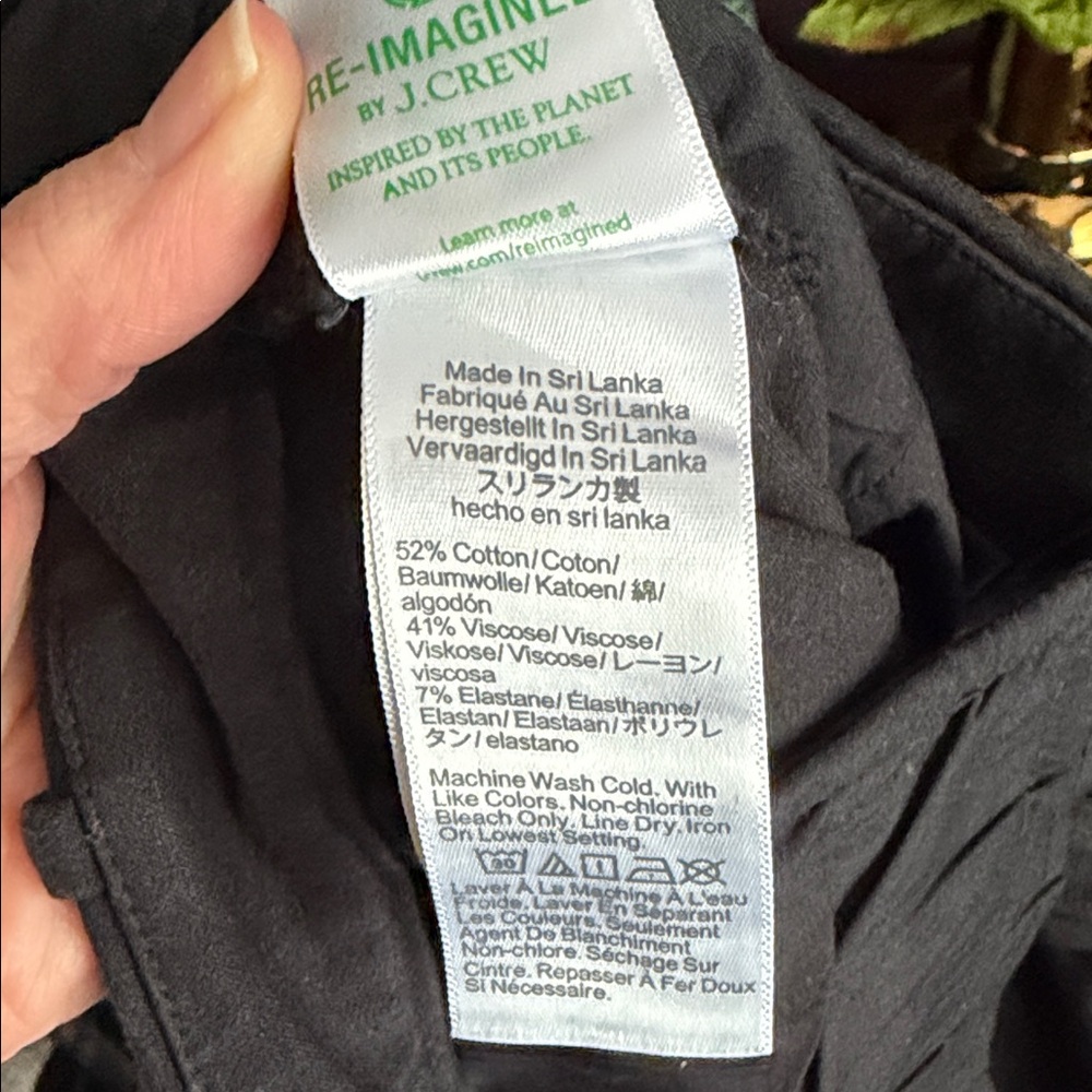J. Crew Black Cropped Straight-Leg Kallie Dress Pants - Picture 4 of 4